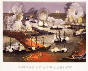 Die Schlacht von New Orleans, veröffentlicht ca. 1865